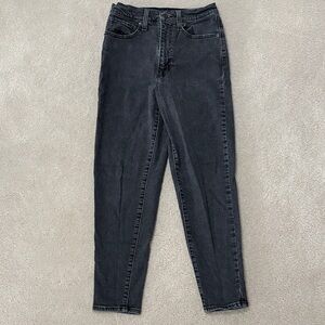 Levi's Women's High Wasted Tapered Leg Dark Gray Jeans 27x27